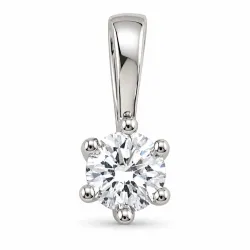 0,20 ct lab grown diamant solitärberlock i 9 carat vitguld 0,20 ct