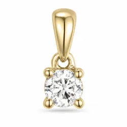 0,20 ct lab grown diamant solitärberlock i 9 carat guld 0,20 ct