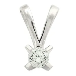 0,20 ct lab grown diamant solitärberlock i 9 carat vitguld 0,20 ct