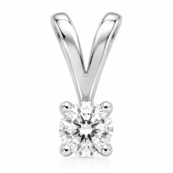 0,20 ct lab grown diamant solitärberlock i 9 carat vitguld 0,20 ct