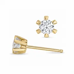2 x 0,20 ct lab grown diamant solitäreörhängestift i 9 karat guld med lab grown diamant 