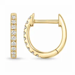 8 mm lab grown diamant creol i 9 karat guld med lab grown diamant 