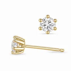 2 x 0,20 ct lab grown diamant solitäreörhängestift i 9 karat guld med lab grown diamant 