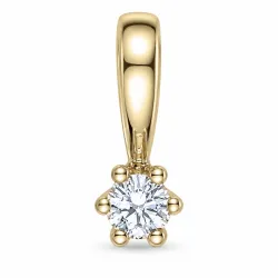 0,05 ct lab grown diamant solitärberlock i 9 carat guld 0,05 ct