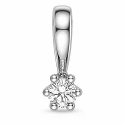 0,05 ct lab grown diamant solitärberlock i 9 carat vitguld 0,05 ct