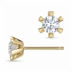 2 x 0,30 ct lab grown diamant örhängestift i 9 karat guld med lab grown diamant (CVD) 