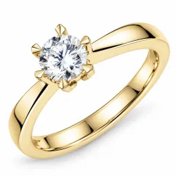 0,50 ct lab grown diamant ring i 14  karat guld 0,50 ct