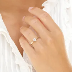 0,50 ct lab grown diamant ring i 14  karat guld 0,50 ct