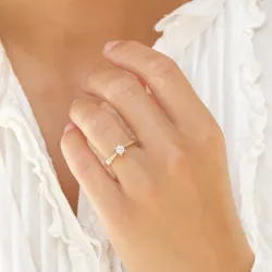 0,30 ct lab grown diamant ring i 14  karat guld 0,30 ct