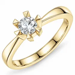 0,40 ct lab grown diamant ring i 14  karat guld 0,40 ct