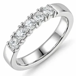 lab grown diamant ring i 14  karat vitguld 5 x 0,10 ct