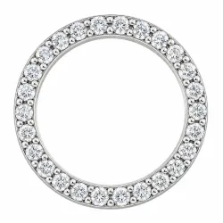 runt lab grown diamant hängen i 14  carat vitguld 0,53 ct