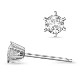 2 x 0,30 ct lab grown diamant örhängestift i 14 karat vitguld med lab grown diamant