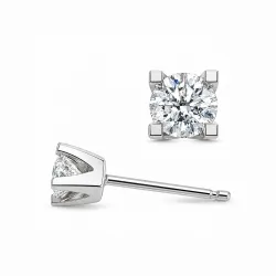 2 x 0,30 ct lab grown diamant örhängestift i 14 karat vitguld med lab grown diamant 