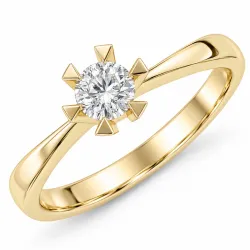 0,30 ct lab grown diamant ring i 14  karat guld 0,30 ct