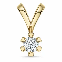 0,40 ct lab grown diamant solitärberlock i 14  carat guld 0,40 ct