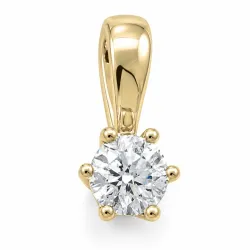 0,30 ct lab grown diamant solitärberlock i 14  carat guld 0,30 ct