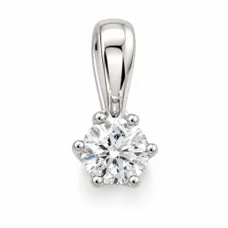 0,30 ct lab grown diamant solitärberlock i 14  carat vitguld 0,30 ct