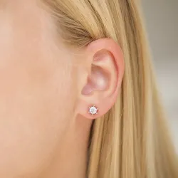 2 x 0,30 ct lab grown diamant solitäreörhängestift i 14 karat guld med lab grown diamant 