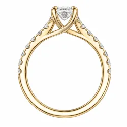 oval lab grown diamant ring i 14  karat guld 1,0 ct 0,26 ct