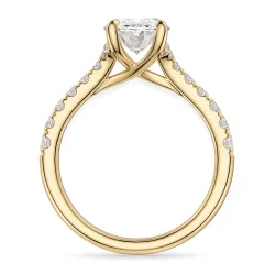 oval lab grown diamant ring i 14  karat guld 2,0 ct 0,29 ct