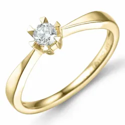 0,20 ct lab grown diamant solitärring i 14  karat guld 0,20 ct