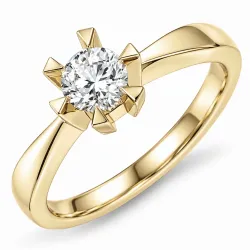 1,00 ct lab grown diamant solitärring i 14  karat guld 1,0 ct