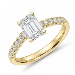 lab grown diamant ring i 14  karat guld 1,0 ct 0,26 ct