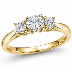 lab grown diamant ring i 14  karat guld 0,30 ct 0,20 ct