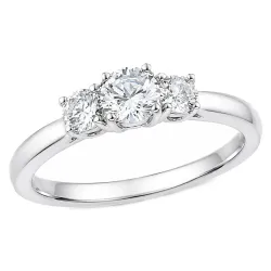 lab grown diamant ring i 14  karat vitguld 0,30 ct 0,20 ct