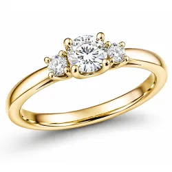 lab grown diamant ring i 14  karat guld 0,30 ct 0,10 ct