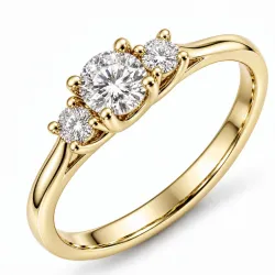 lab grown diamant ring i 14  karat guld 0,30 ct 0,10 ct