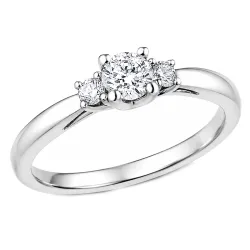 lab grown diamant ring i 14  karat vitguld 0,30 ct 0,10 ct