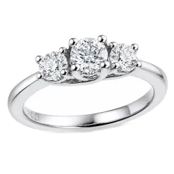 lab grown diamant ring i 14  karat vitguld 0,30 ct 0,40 ct