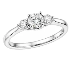 lab grown diamant ring i 14  karat vitguld 0,25 ct 0,16 ct