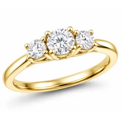 lab grown diamant ring i 14  karat guld 0,25 ct 0,26 ct