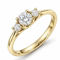 lab grown diamant ring i 14  karat guld 0,25 ct 0,26 ct