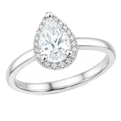 lab grown diamant ring i 14  karat vitguld 0,70 ct 0,10 ct