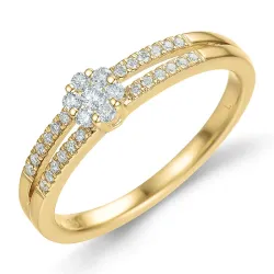 lab grown diamant ring i 14  karat guld 0,21 ct