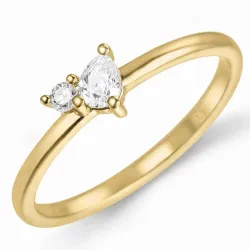 lab grown diamant ring i 14  karat guld 0,12 ct 0,04 ct