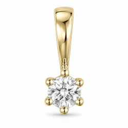 0,10 ct lab grown diamant hängen i 14  carat guld 0,10 ct