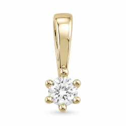 0,20 ct lab grown diamant hängen i 14  carat guld 0,20 ct