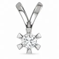 0,50 ct lab grown diamant hängen i 14  carat vitguld 0,50 ct