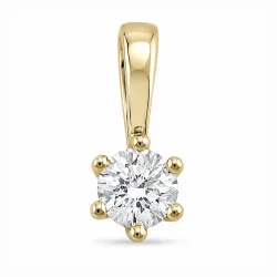 0,30 ct lab grown diamant solitärberlock i 14  carat guld 0,30 ct