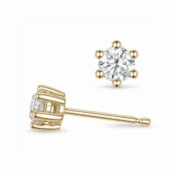 2 x 0,30 ct lab grown diamant solitäreörhängestift i 14 karat guld med lab grown diamant 