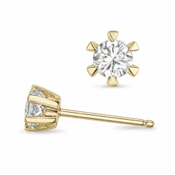 2 x 0,20 ct lab grown diamant solitäreörhängestift i 14 karat guld med lab grown diamant 