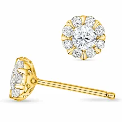 örhängestift i 14 karat guld med lab grown diamant 