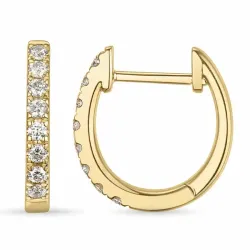12 mm creol i 14 karat guld med lab grown diamant 