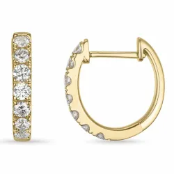 14 mm creol i 14 karat guld med lab grown diamant 