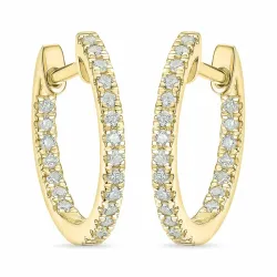 15 mm creol i 14 karat guld med lab grown diamant 
